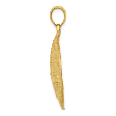 14K Yellow Gold Laser-Cut Sand Dollar Pendant – view 3