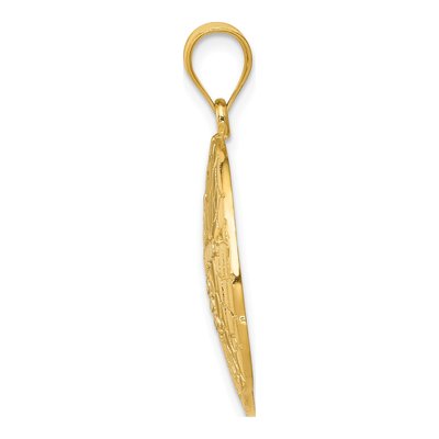 14K Yellow Gold Sand Dollar Pendant – view 3