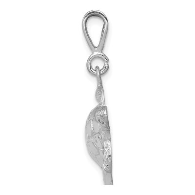 14K White Gold Sea Turtle Pendant – view 3