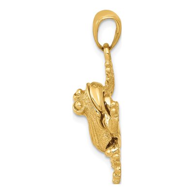 14K Yellow Gold 3-D Frog Pendant – view 3