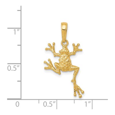 14K Yellow Gold Frog Pendant – view 4