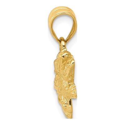 14K Yellow Gold Crocodile Pendant – view 2