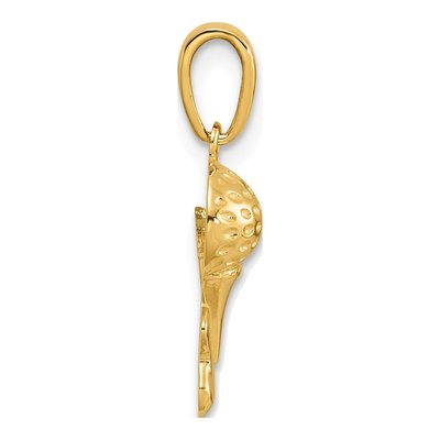 14K Yellow Gold Golfing Pendant – view 3