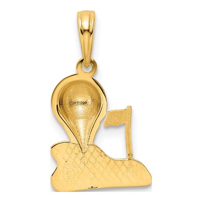 14K Yellow Gold Golfing Pendant – view 4