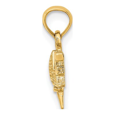 14K Yellow Gold Golf Pendant – view 3