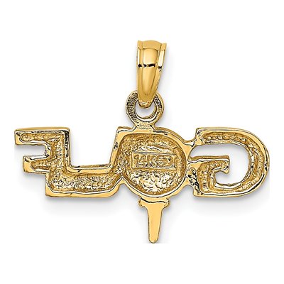 14K Yellow Gold Golf Pendant – view 5