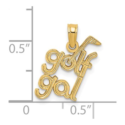 14K Yellow Gold GOLF GAL Pendant – view 4