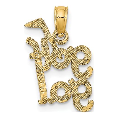 14K Yellow Gold GOLF GAL Pendant – view 5