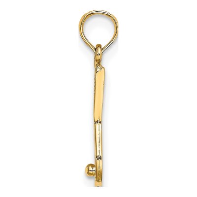 14K Yellow Gold Tennis Racquet Pendant – view 3