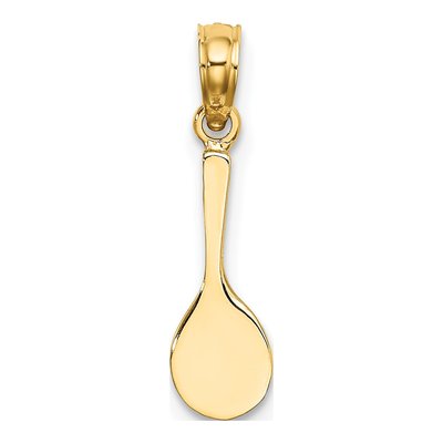 14K Yellow Gold Tennis Racquet Pendant – view 5