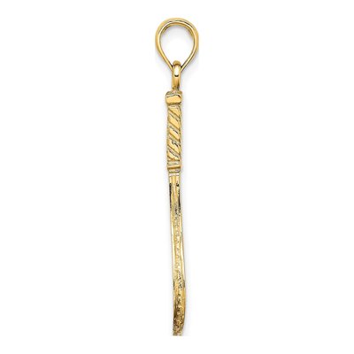14K Yellow Gold 3-D Tennis Racquet Charm – view 3