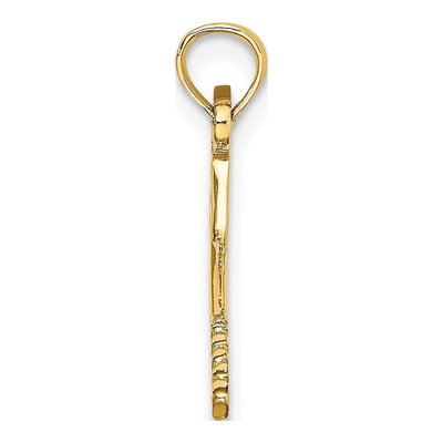 14K Yellow Gold Tennis Racquet Pendant – view 3