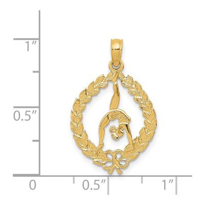 14K Yellow Gold Gymnast Pendant – view 4
