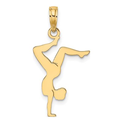 14K Yellow Gold Gymnast Pendant – view 4