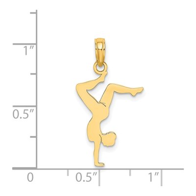 14K Yellow Gold Gymnast Pendant – view 5
