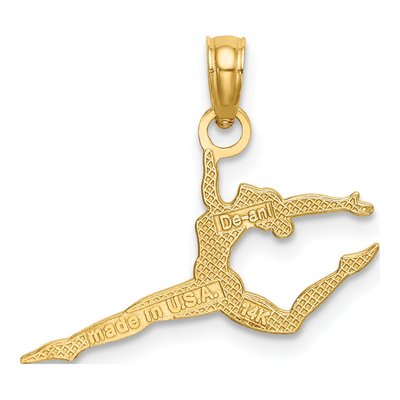 14K Yellow Gold Gymnast Pendant – view 5