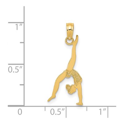 14K Yellow Gold Gymnast Pendant – view 4