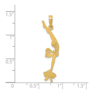 14K Yellow Gold Gymnast Pendant – view 4