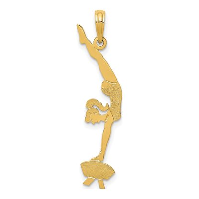 14K Yellow Gold Gymnast Pendant