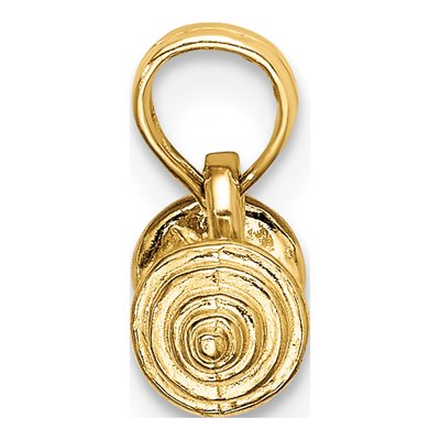 14K Yellow Gold Dumbbell Charm – view 3