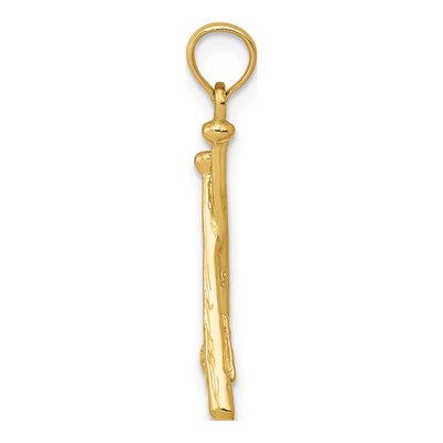 14K Yellow Gold Baseball Bats Pendant – view 3