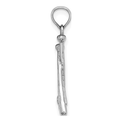 14K White Gold Baseball Bats Pendant – view 3
