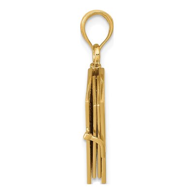 14K Yellow Gold 3-D Bible Pendant – view 3