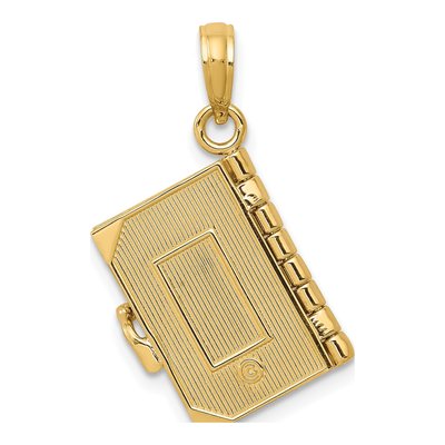 14K Yellow Gold 3-D Bible Pendant – view 4