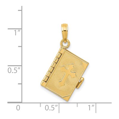 14K Yellow Gold 3-D Bible Pendant – view 5