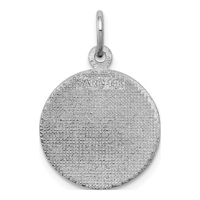 14K White Gold Communion Round Disc Charm – view 5