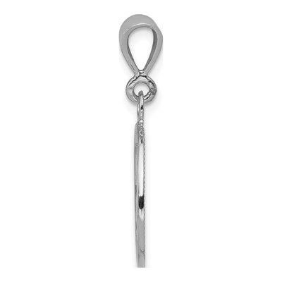 14K White Gold Angel Round Pendant – view 3