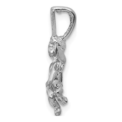 14K White Gold 3-D Angel Pendant – view 3