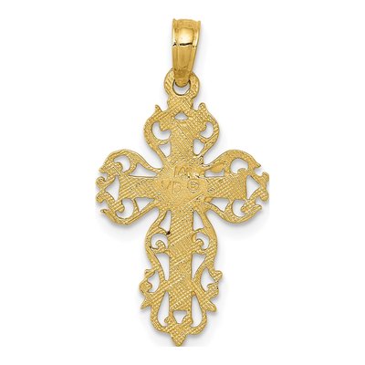 14K Yellow Gold Filigree Cross Pendant – view 5