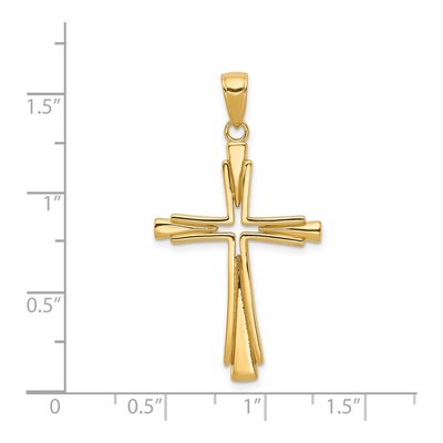 14K Yellow Gold Cross Pendant – view 4