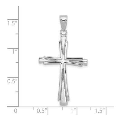 14K White Gold Cross Pendant – view 4