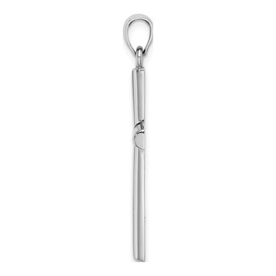 14K White Gold Cross Pendant – view 3