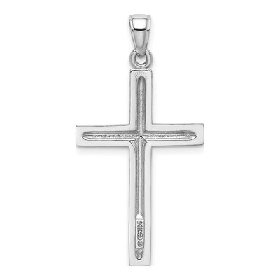14K White Gold Cross Pendant – view 4