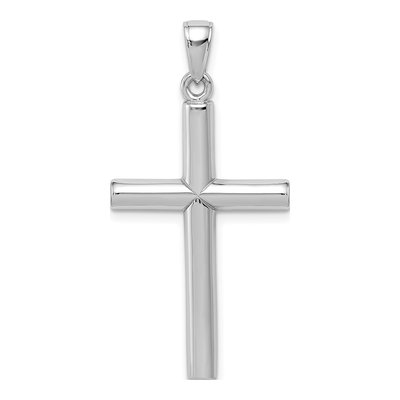 14K White Gold Cross Pendant
