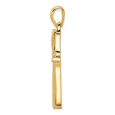 14K Two-Tone Gold Fancy Cross Pendant – view 3