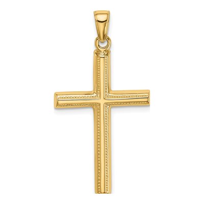 14K Yellow Gold Cross Pendant