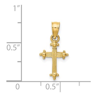 14K Yellow Gold Small Cross Pendant – view 3