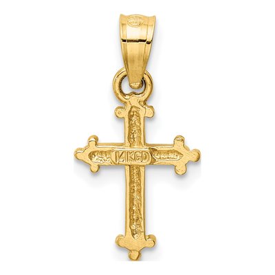 14K Yellow Gold Small Cross Pendant – view 4