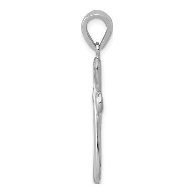 14K White Gold Ribbon Cross Pendant – view 3