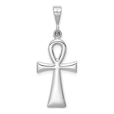 14K White Gold Ankh Cross Pendant – view 4
