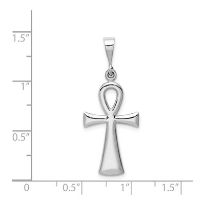 14K White Gold Ankh Cross Pendant – view 5
