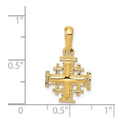 14K Yellow Gold Jerusalem Cross Pendant – view 4