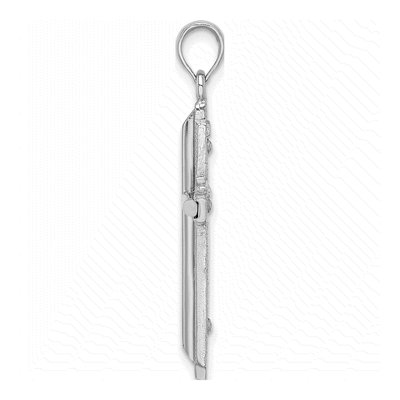 14K White Gold Cross Pendant – view 3