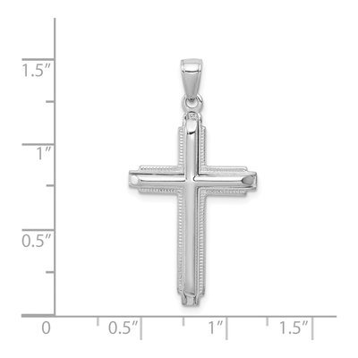 14K White Gold Cross Pendant – view 5