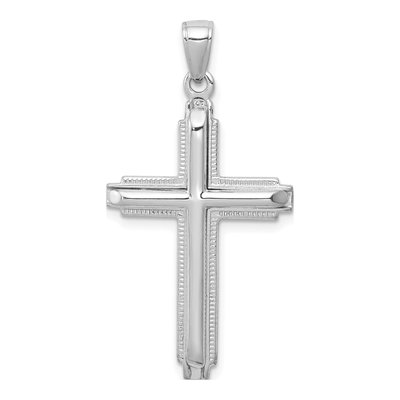 14K White Gold Cross Pendant