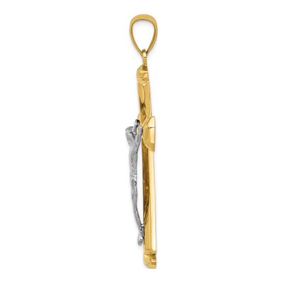 14K Two-Tone Gold Crucifix Pendant – view 3